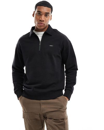 Calvin Klein Half Zip Sweatshirt - Black