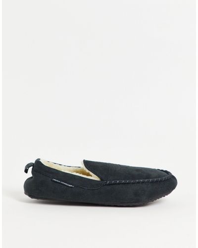 French Connection Moccasin Pantoffels - Blauw