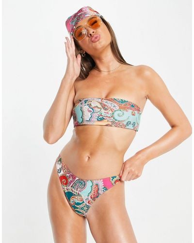 South Beach – bikinihose mit paisleymuster - Weiß