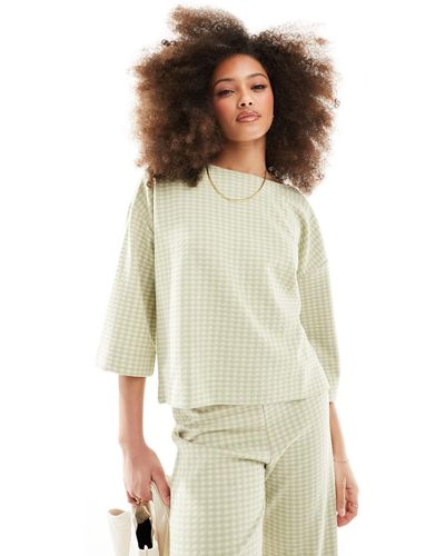 Y.A.S Jersey Knit Oversized T-shirt Co-ord - Green