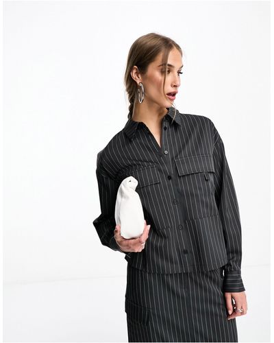 SELECTED Femme Utility Shirt Co-ord - Black
