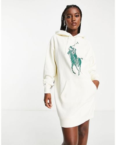 Polo Ralph Lauren X Asos Exclusive Collab Lightweight Hoodie Dress - White