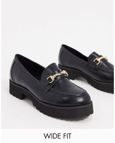 Raid Wide Fit Empire Chunky Loafers - Black