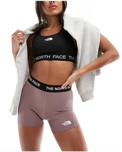 The North Face Training - pantaloncini aderenti a vita alta grigi - Viola