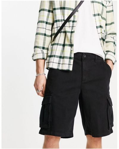 New Look Relaxed Cargo Shorts - Black