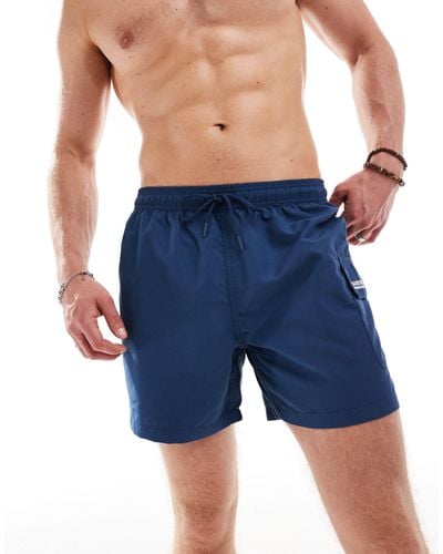 Barbour International Pocket Swim Shorts - Blue