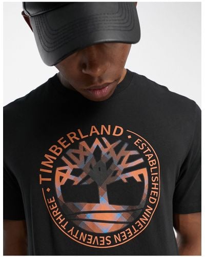 Timberland Camiseta negra con logo little core river tree - Negro