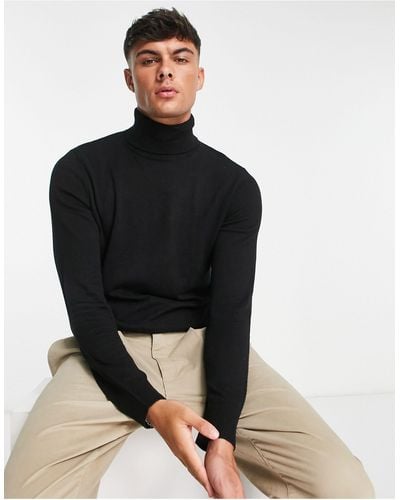 Jack & Jones Essentials - maglione con collo alto - Nero
