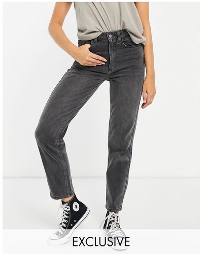 Reclaimed (vintage) – the '91 – mom-jeans - Grau