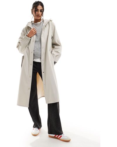 ASOS Parka imperméable caoutchoutée - écru - Blanc