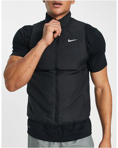 Nike Veste sans manche en tissu therma-fit déperlant - Noir