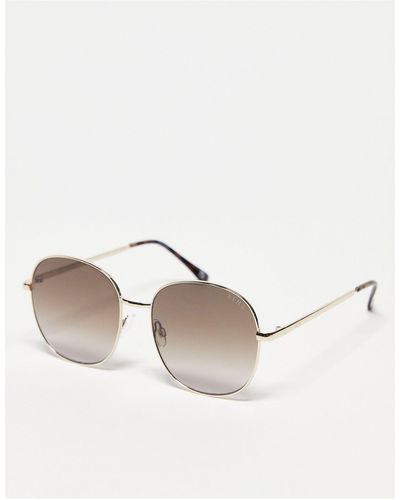 Aire Atria - occhiali da sole oversize rotondi color - Bianco