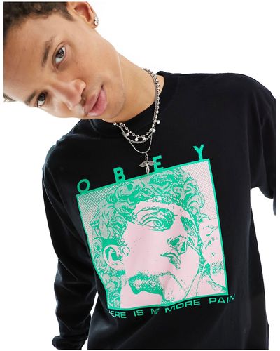 Obey No pain - top manches longues - Vert