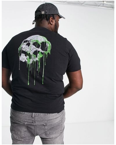 Bolongaro Trevor Plus - t-shirt avec imprimé crâne fondu - /sarcelle - Noir