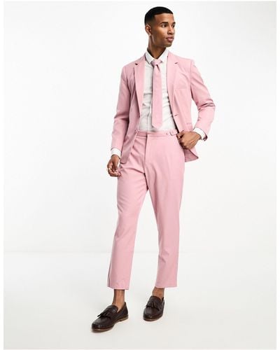 Labelrail X Stan & Tom Fitted Tapered Suit Pants Co-ord - Pink