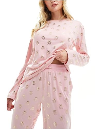 Chelsea Peers Foil Long Pyjama Set - Pink