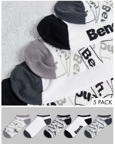 Bench Curran 5 Pack Sneaker Socks - White