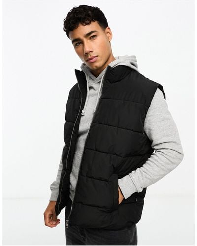 Only & Sons Heavyweight Puffer Gilet - Black
