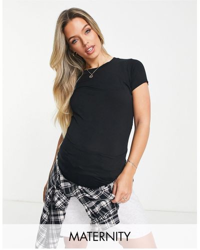 Cotton On Zwangerschapskleding - T-shirt Met Overslag - Zwart