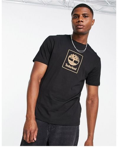 Timberland Stack - t-shirt à logo imprimé - Noir