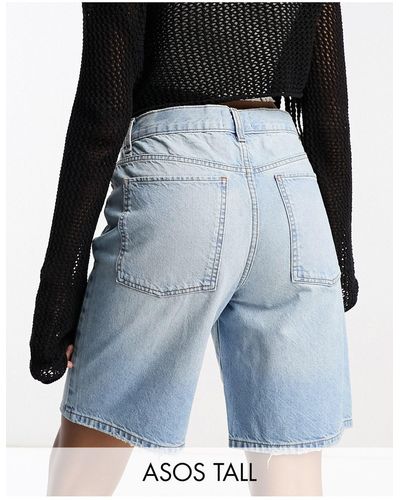 ASOS Asos Design Tall - Denim Bermudashort - Zwart