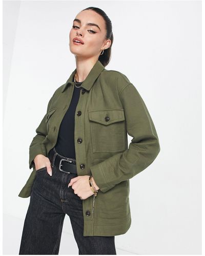 Madewell Camicia giacca con motivo - Verde