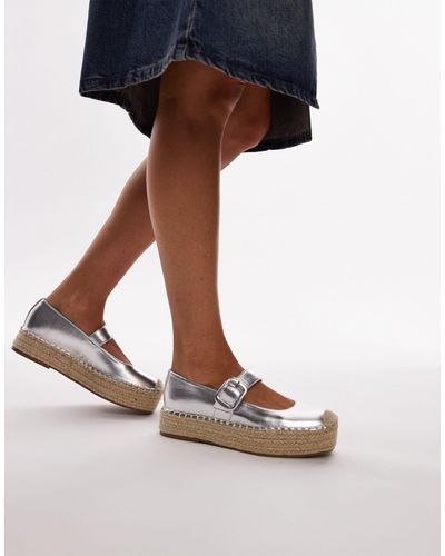 TOPSHOP Cherry Mary Jane Espadrille - Black