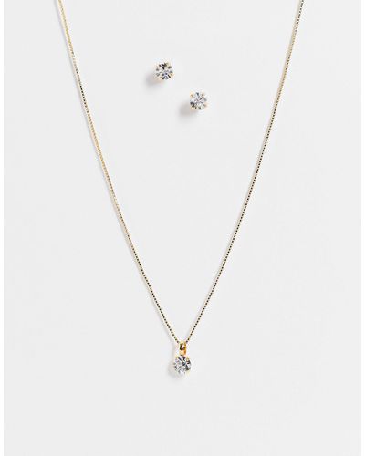 Krystal London Krystal Necklace And Earring Set - Metallic