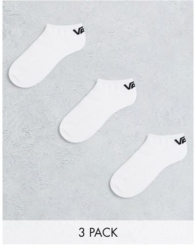 Vans Classic - confezione da 3 paia di calzini bianchi corti - Bianco