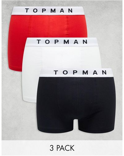 TOPMAN – 3er-pack unterhosen - Mehrfarbig