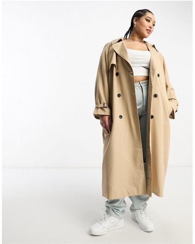 ONLY Double Breasted Trenchcoat - Wit