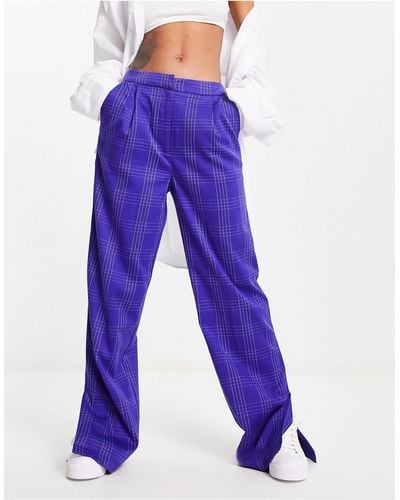 Pieces Tailored Trousers - Blue