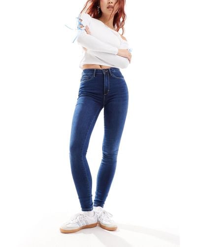 ONLY Royal - jean skinny à taille haute - moyen - Bleu