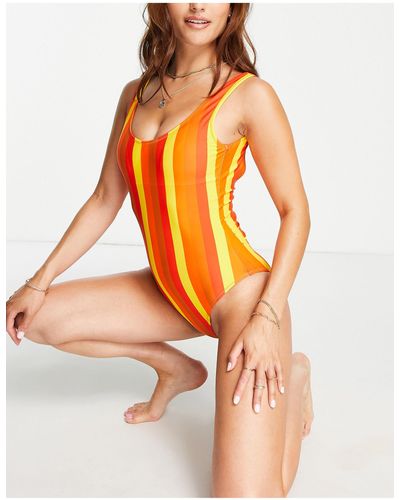 Object Low Back Swimsuit - Orange