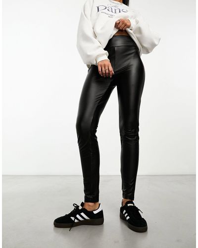 Vero Moda Skinny Leather Look legging - Black