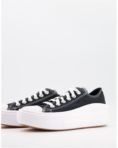 Converse Chuck taylor all star move ox - sneakers nere - Bianco