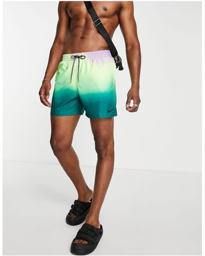 Nike Explore 5 Inch Tie Dye Swim Shorts - Green