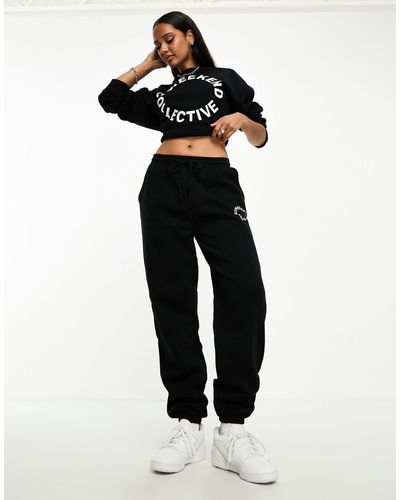 ASOS Co-ord Oversized jogger With Logo - Black