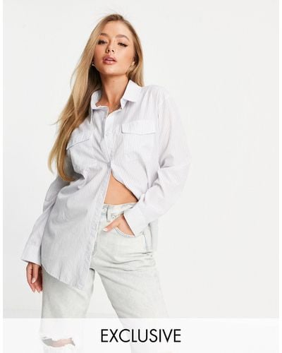 Missguided Shirt With Pocket - White