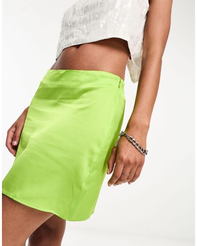 Jdy Satin Mini Skirt - Green
