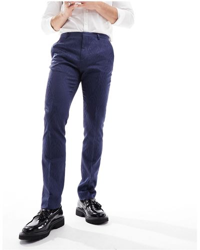 Twisted Tailor Makowski Suit Trousers - Blue