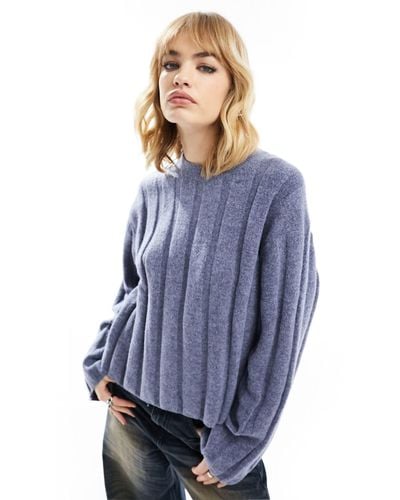 Weekday Fiona Chunky Knit Jumper - Blue