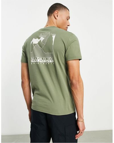 Napapijri Fede Back Print T-shirt - Green