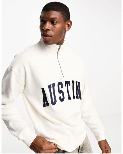 New Look – austin – sweatshirt - Weiß