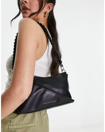 French Connection Sculptural Top Handle Bag - Black
