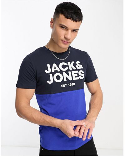 Jack & Jones Colour Block T-shirt - Blue