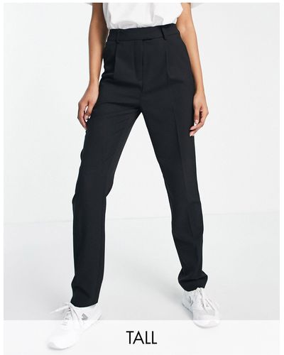 TOPSHOP Tailored Slim High Waisted Pleat Trouser - Black