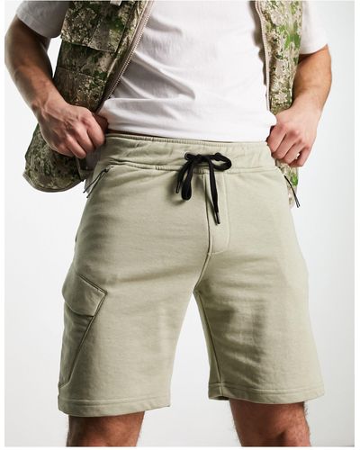 Bershka – cargo-shorts aus jersey - Grün