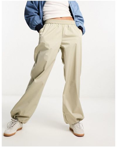 NA-KD X durnels - pantaloni beige stile paracadutista - Bianco