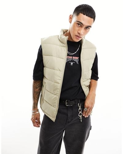 New Look Padded Gilet - Natural